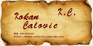 Kokan Ćalović vizit kartica